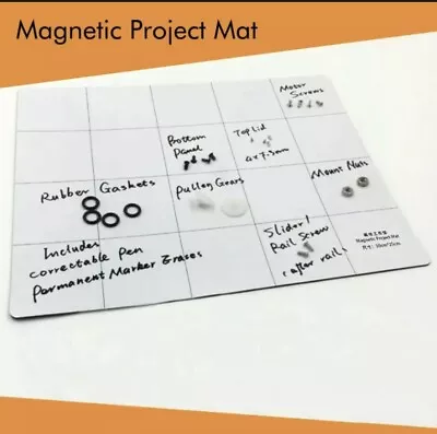 Magnetic Project Mat Large Size Small Parts Work Mat Peg Board With Marker Erase • $14.95