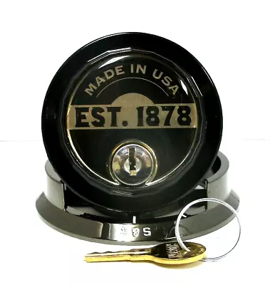 S&G Dial & Ring Set Up W/1 Key-EST 1878 Logo-Black And Black Chrome-USED! • $22.50