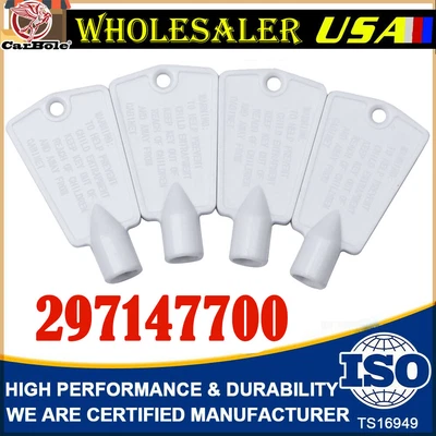$5.99 • Buy 297147700 Frigidaire Freezer Door Lock Key For Whirlpool Maytag Kenmore (4 PCS)
