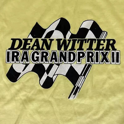 VTG 80s Dean Witter Grand Prix T Shirt S / M Morgan Stanley Wall Street Go Karts • $39.95