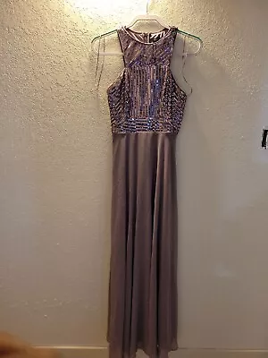 Beauty Kai Women's Long Formal Sequin Chiffon Evening Prom Dress Lavender Size S • $35