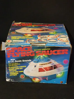 Vintage Space Flying Saucer Battery Operated Toy Boxed Ultra Rare! • $80