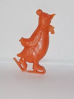 R&L Cereal Toy. Society Zoo / Thingummyjigs. 1970’s. Orange Penguin Skating. • $8