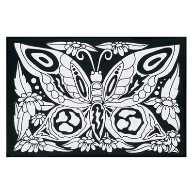 6  X 9  Velvet Color-In Poster Butterfly  W/ Markers • $3.99