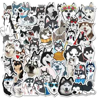 £4.19 • Buy 50 Cute Husky Series Sticker For Car Skateboard Luggage Suitcase Laptop W13957