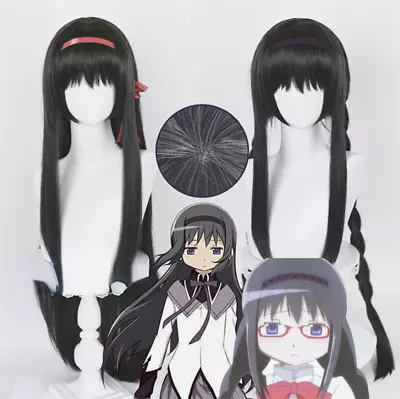 Puella Magi Madoka Magica Akemi Homura Wig Synthetic Hair Halloween Cosplay Prop • $19.67