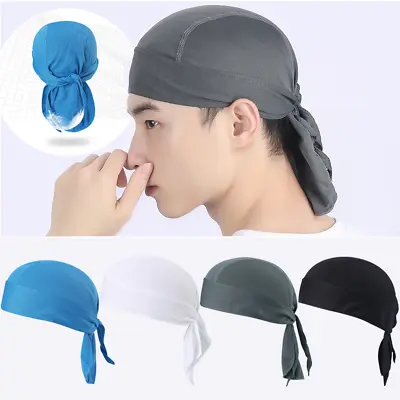 $6.99 • Buy Sport Beanie Hat Durag Headwear Head Wrap Cover Skull Cap Doo Do Rag Bandana Hat