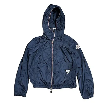 Moncler Enfant Blue Nylon Zip Windbreaker Jacket Youth Kids 8 Years 128cm • $126.28