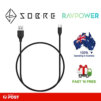 $25.95 • Buy RAVPower USB-C To USB-A Cable Type-C Nylon Braided Fast Charging 3ft/0.9m