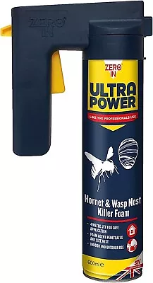 Zero In 600 Ml Ultra Power Wasp Nest Killer Foam Jet (Control Nests In The Home • £14.48