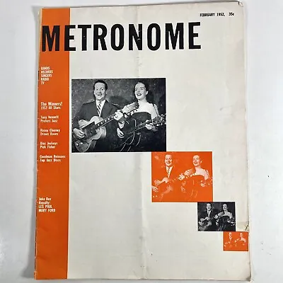 Metronome Music Magazine February 1952 Vintage Gibson Les Paul Mary Ford Ads • $39.99