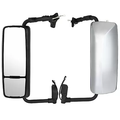 Left + Right Pair Complete Truck Mirrors For 04-17 Volvo VNL Chrome Mirrors • $283.81