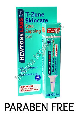 T-zone Spot Zapping Gel Antibacterial Acne Skin Tea Tree Witch Hazel Newton Labs • £3.99