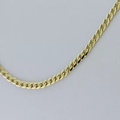 $649 • Buy Genuine Brand New Solid 9K Yellow Gold Italian Curb Chain Necklace 45cm - 80cm