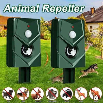 Solar Ultrasonic Garden Deterrent Animal Repeller Bird Cat Scarer Pest Fox Dog • £9.99