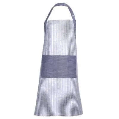 Mainstays Cotton Men’s Or Women’s Apron With Pockets White And Blue Striped New • $15.99