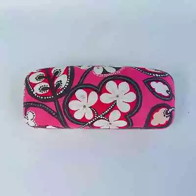 Vera Bradley Eye Glasses Case Hard Protector Blush Pink Floral Pattern • $20