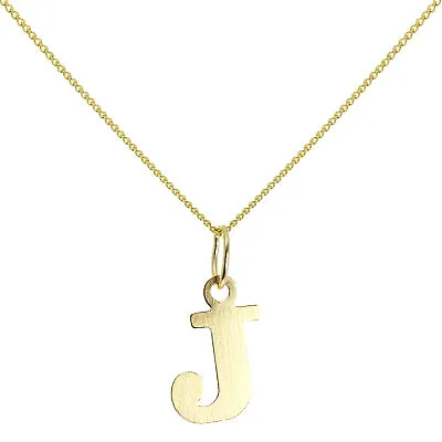 Lightweight Small 9ct Gold Initial Alphabet Letter On Chain Necklaces A - Z • £55