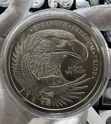 5 Oz .999 Fine Silver Double Eagle Round Strength Freedom & Pride In Capsule • $179.99