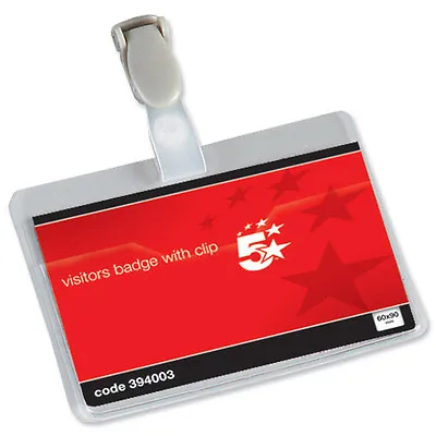 £79.99 • Buy Conference Visitor Name Badge With Clip Landscape 60mm X 90mm