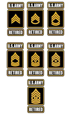 U.S Army Enlisted Ranks Vinyl Decal Sticker  SGT/SSG/SFC/MSG/1SG/SGM/CSM • $4.50