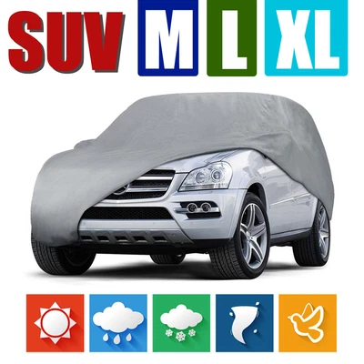 $27.99 • Buy M L XL XXL Car Cover Waterproof Breathable Sun Resistant UV Dust Protect For SUV