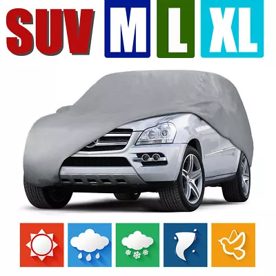 M L XL XXL Car Cover Waterproof Breathable Sun Resistant UV Dust Protect For SUV • $33.99