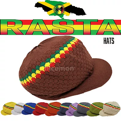 Rasta Rastafari Hat Cap Rastacap Reggae Jamaica Headwear Dreadlocks Marley Hats • $18.99