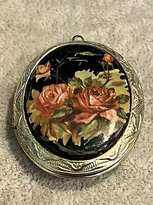 Vintage Rose Locket Gold Tone • $8.98