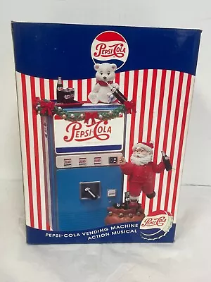 SEALED Matrix Pepsi-Cola Lighted Santa Vending Machine Music Box 1997 Vintage • $50