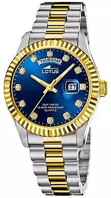 Lotus Men's Freedom (41.5mm) Blue Dial / Two Tone Stainless Steel L18855/5 • £110