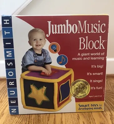 ‘01 Neurosmith JUMBO Music Cube 14  Soft STEM Learning Block Autism Interactive • $59.99