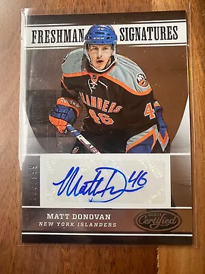 A45007 - 2012-13 Certified #170 Matt Donovan Auto/999 RC • $5