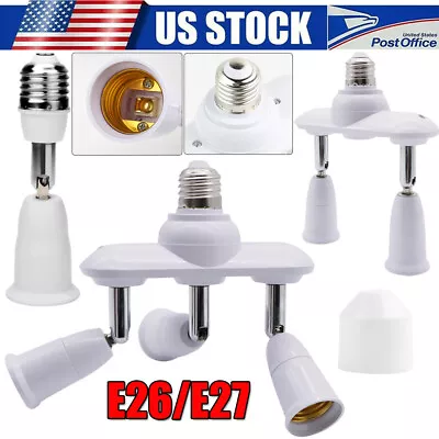 US Light Socket Splitter Extender Converter Lamp Base Adapter E26 E27 To E26 E27 • $7.97