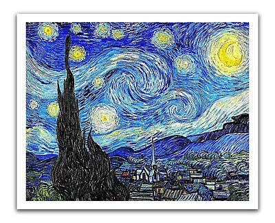 Vincent Van Gogh THE STARRY NIGHT 1889 Famous Painting Reprint • $11.95
