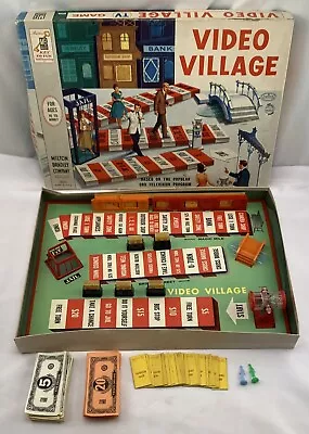 1960 Video Village Board Game By Milton Bradley Great Condition FREE SHIPPING • $44.99