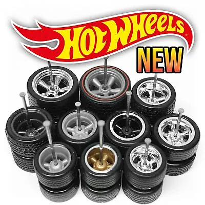 1/64 Scale 5 SPOKE MUSCLE Real Riderz Wheels And Tires Set For Hot Wheelz • $4.99