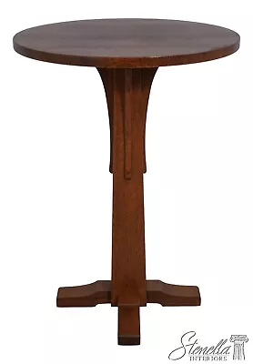 61524EC: STICKLEY Mission Oak Round Pub Table • $1595