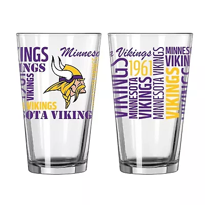 Minnesota Vikings Boelter NFL Spirit 16oz Pint Glass(1) • $22.99
