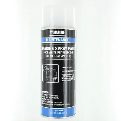 Yamaha New OEM Marine Spray Paint White Pearlescent Clear Coat ACC-MRNPT-0C-EB • $22.99