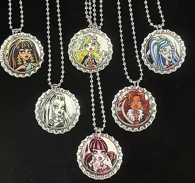 Monster High Themed Necklaces / 6 Party Favors / Birthday / Draculaura /Clawdeen • $12