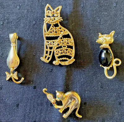 $14.95 • Buy Vintage Cat Pin Brooch Lot Jewelry 1-AJC