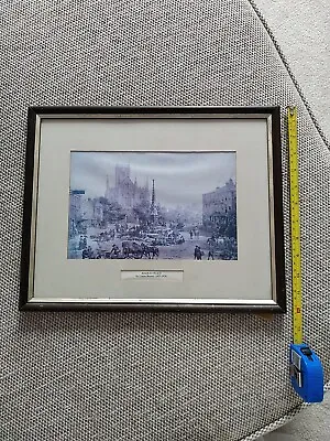   Louise Rayner    Market Place  Street Scene.  Vintage Framed Print  • £8