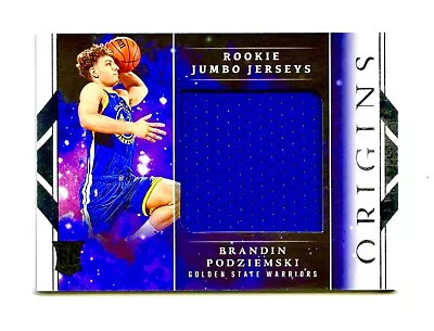 2023 Brandin Podziemski Panini Origins Jumbo Patch RC Jersey Warriors Rookie RJJ • $9.99