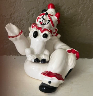 $45 • Buy Ceramic Arts Studio (wi 1940-1955) Circus Clowndog Snuggle Salt & Pepper (1951)