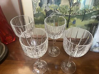 LOT Of 4 WATERFORD MARQUIS OMEGA ALL PURPOSE WINE GLASS  8.5  H • $45.50