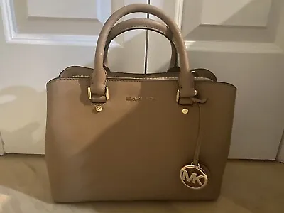 Michael Kors Savannah Medium Satchel Saffiano Leather Tan  **No Shoulder Strap • $72