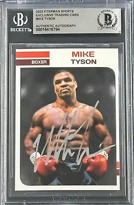 Mike Tyson Signed 2023 Fiterman Sports Exclusive Trading Card Beckett Boxer • $119.99