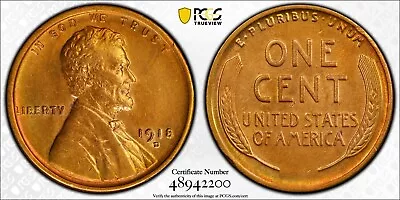 1918-D Lincoln Cent - PCGS Genuine - Cleaned - AU Detail • $11.50