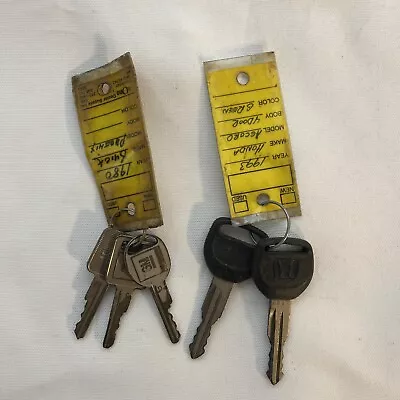 Vintage Set Of Automotive Keys Lot Of 5 GM & Honda • $14.95